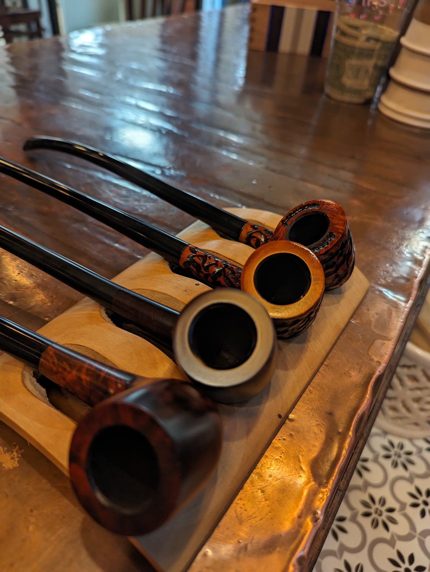 Assorted wood Albanian Churchwarden Pipe