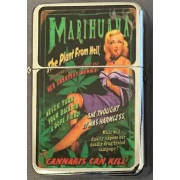 Marijuana Plant From Hell Dual Flame Torch Lighter
