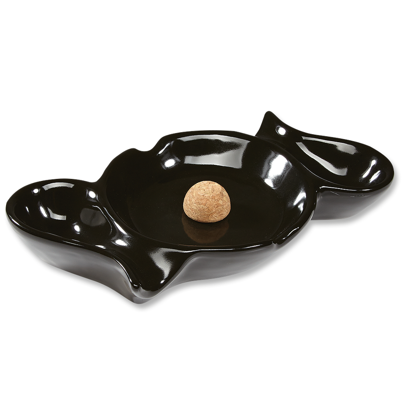 Black Ceramic Pipe Ashtray