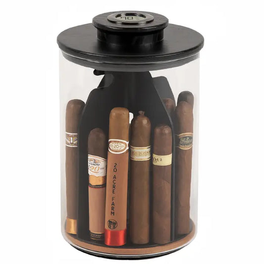 Cylindor Humidor - Glass Jar & Ashwood Lid