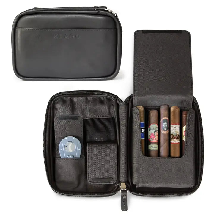 Black Flint Travel Leather Cigar