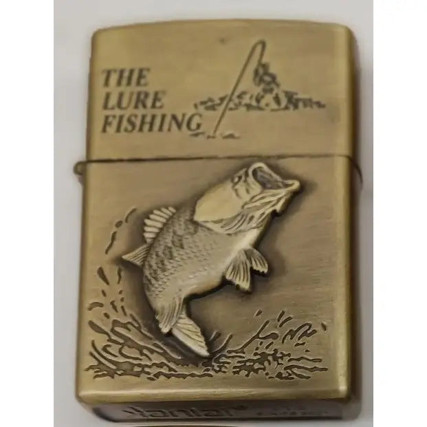 Brass Finish Bass Fishing Case Lighter