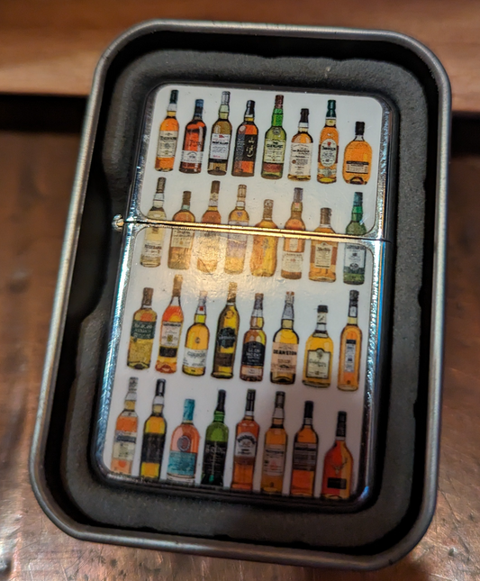 Whiskey Bottles Dual Flame Butane Lighter